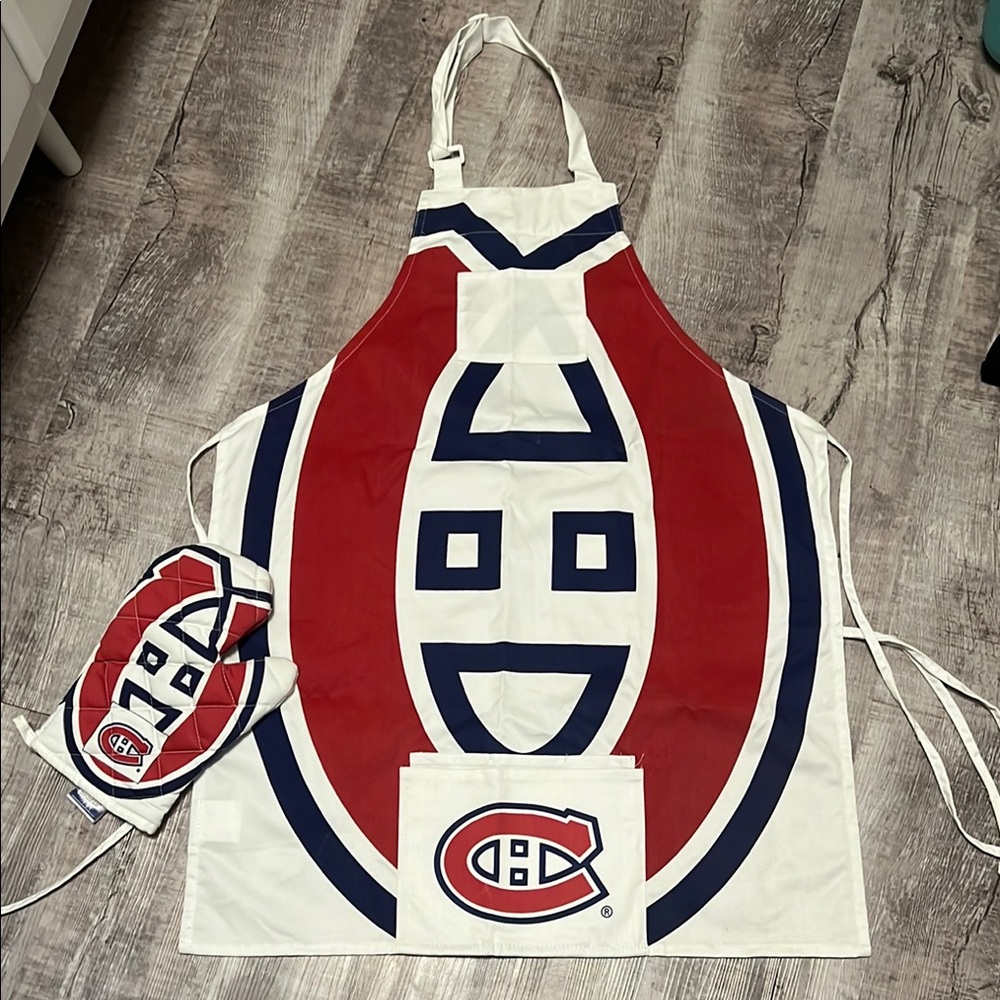 NHL Montreal Canadians Apron and Oven Mitt Set